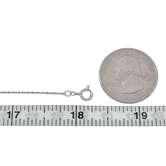 Vintage OC Sterling Silver 925 0.8mm Twisted Rope Necklace 18.25" - Picture 2 of 3